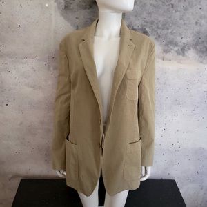 Bugatchi mens cotton tan single breasted blazer
